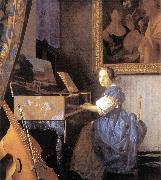 Jan Vermeer Lady Seated at a Virginal oil painting picture wholesale
